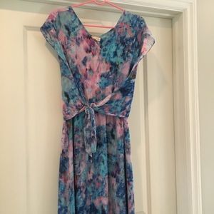 Rebecca Taylor tie dye dress with tie waist